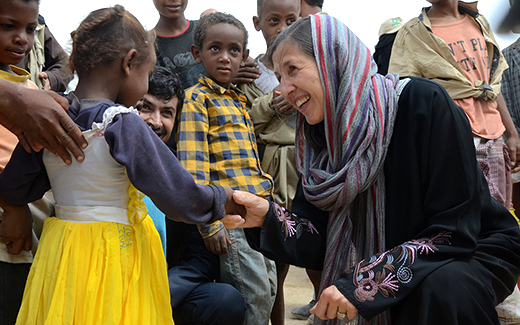 Abby Maxman in Yemen.